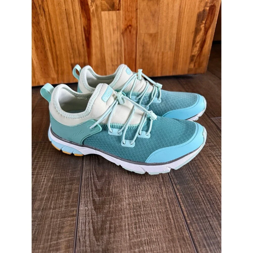Vionic Drift London Leisure Sneakers Sz. 6.5 Wasabi & Mint